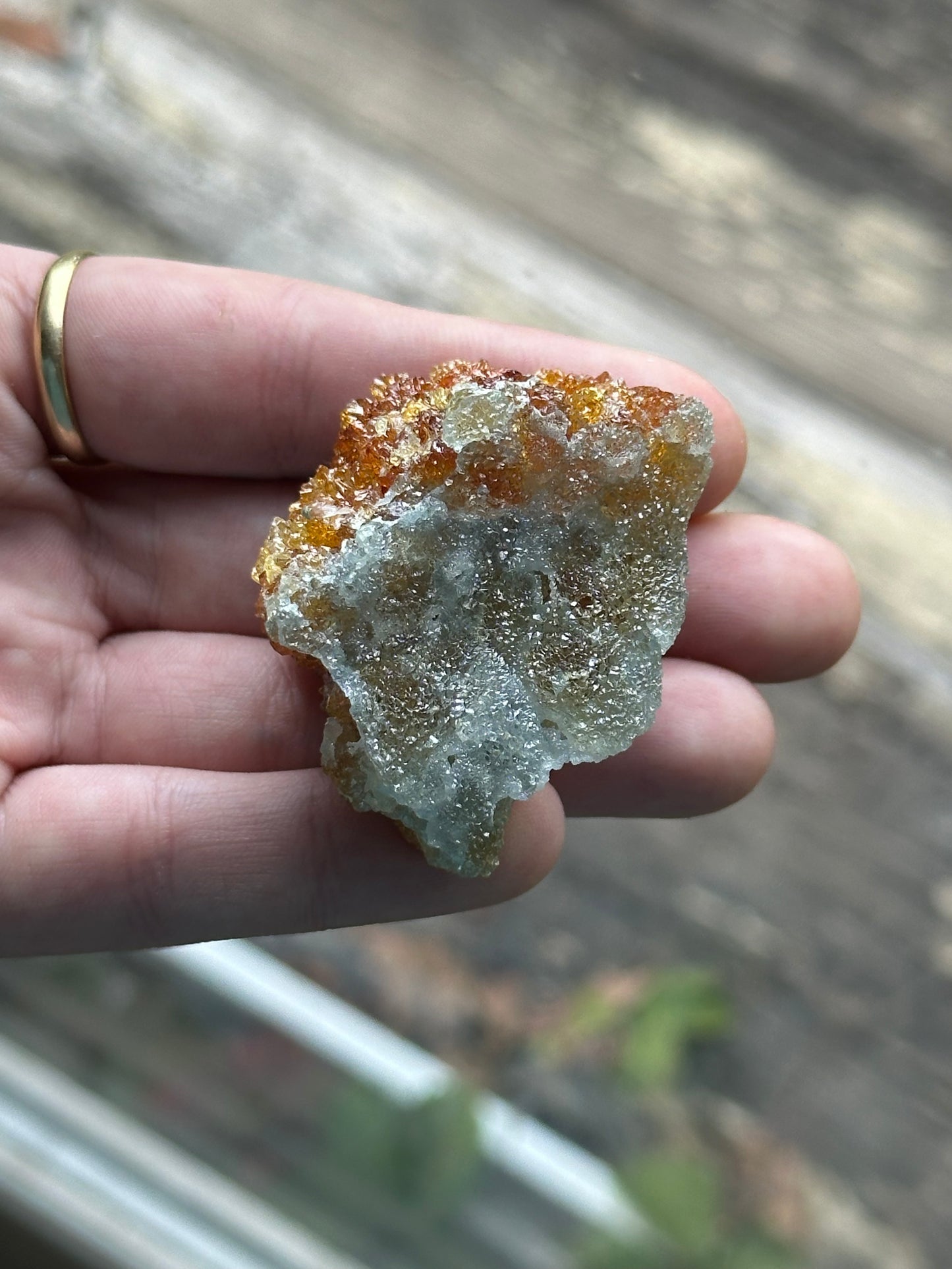 85.95g Raw Zincite (Zinc Oxide) Crystal Druzy MANMADE/Anthropogenic