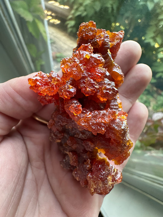 106.8g Raw Zincite (Zinc Oxide) Crystal Druzy MANMADE/Anthropogenic