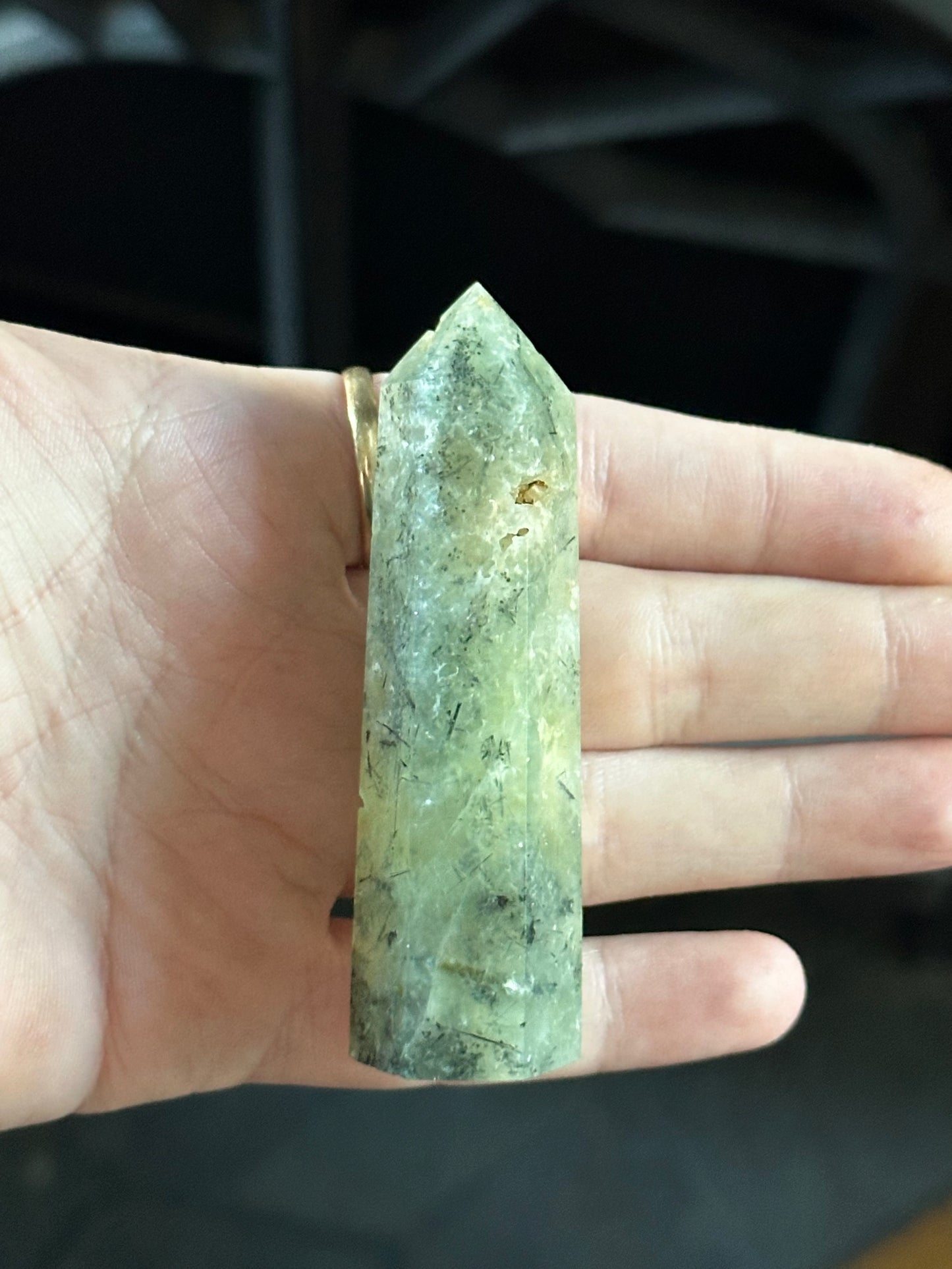 Prehnite with Epidote Tower 3