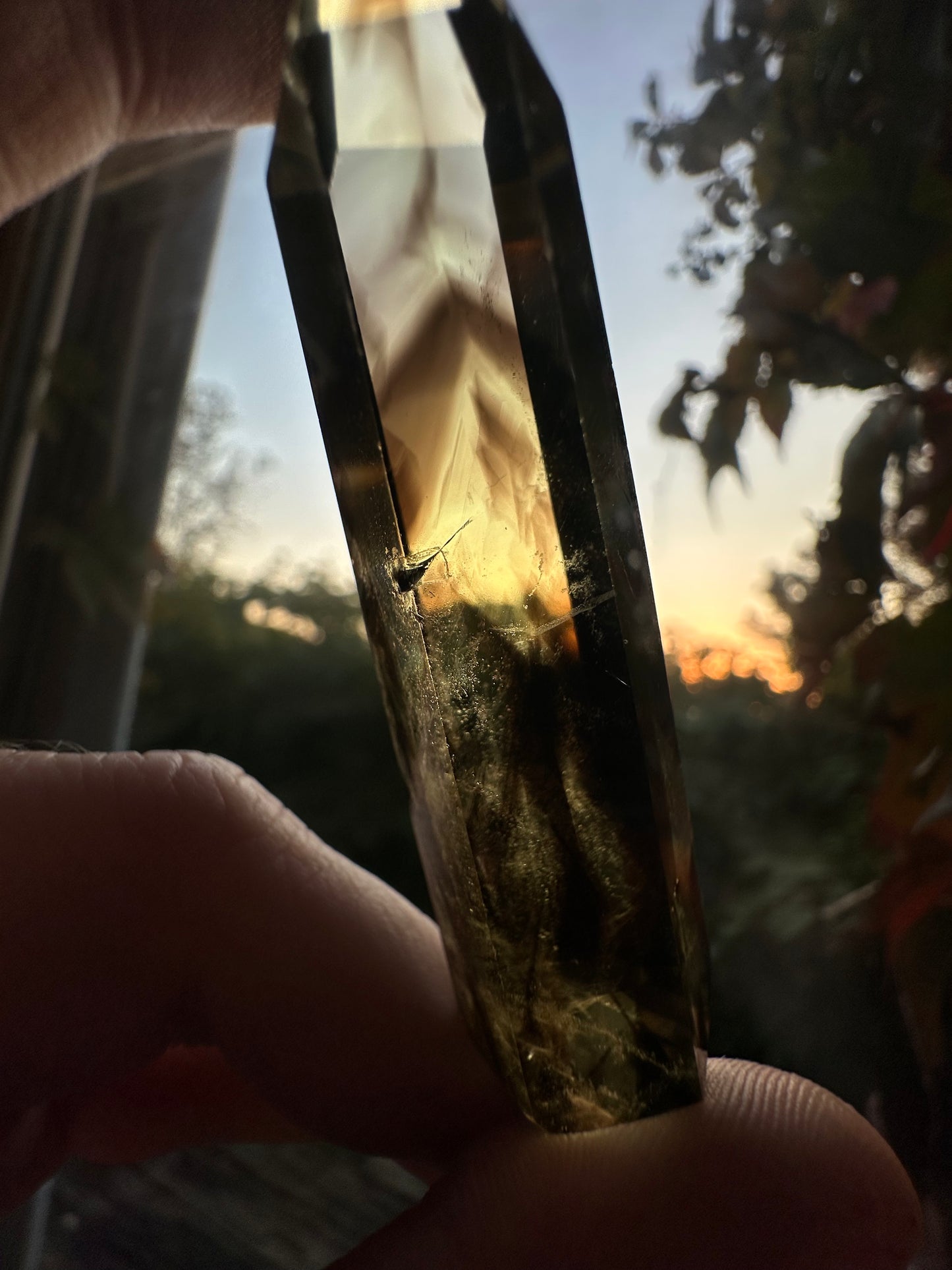 34.8g Smoky Phantom Citrine Quartz Double-Terminated Polished Crystal