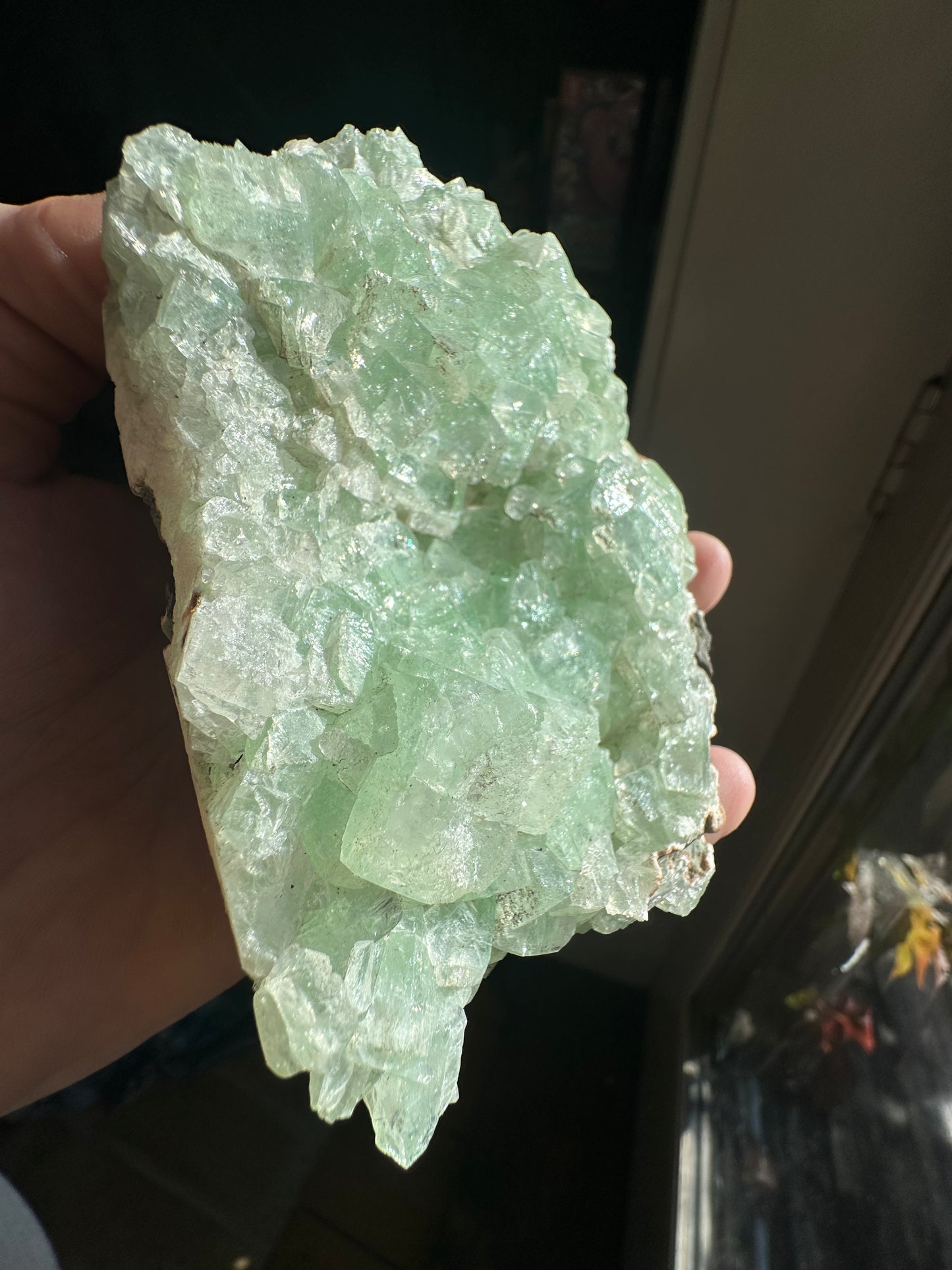 413.4g Raw Green Apophyllite Statement Display Piece