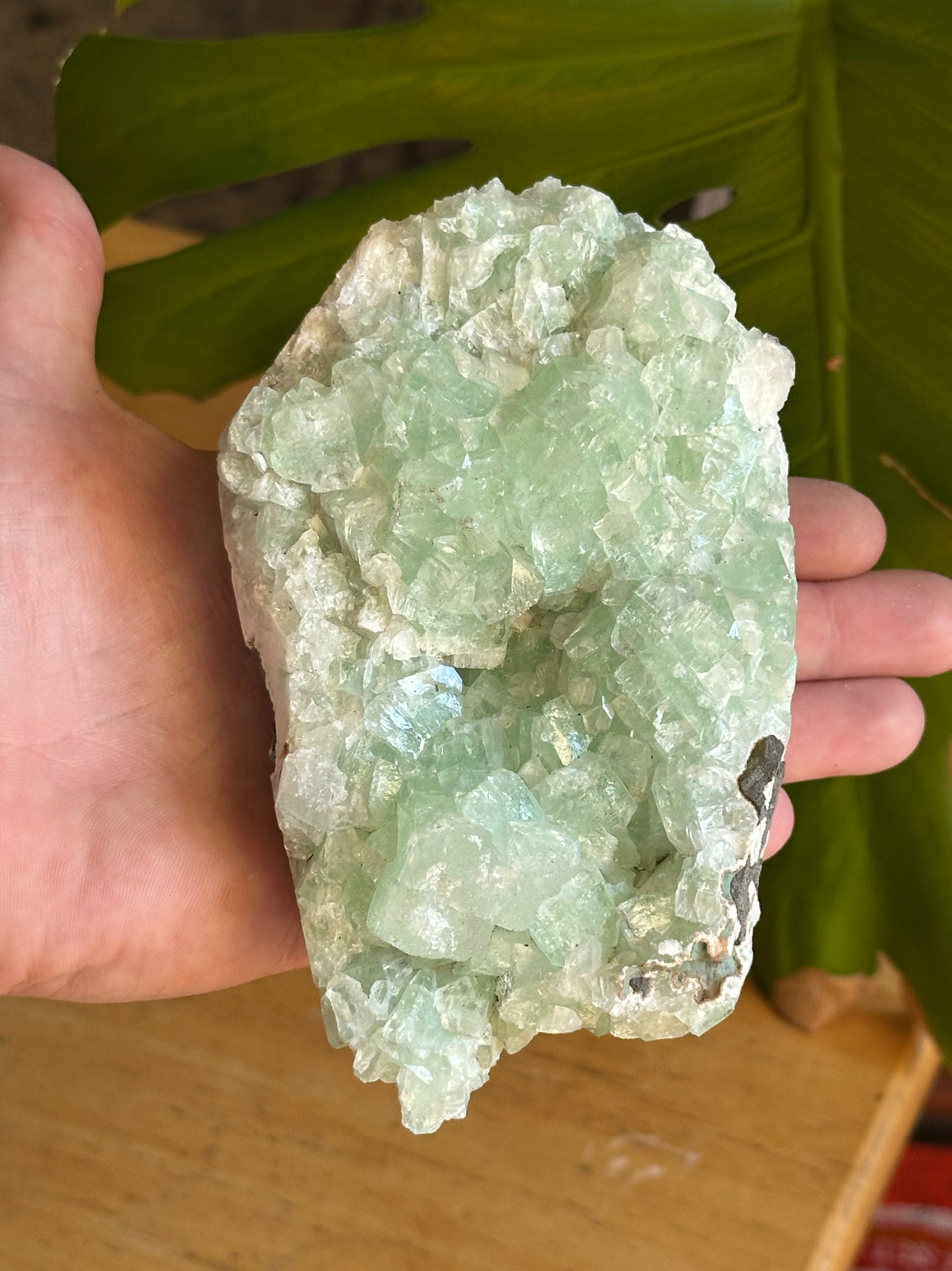 413.4g Raw Green Apophyllite Statement Display Piece