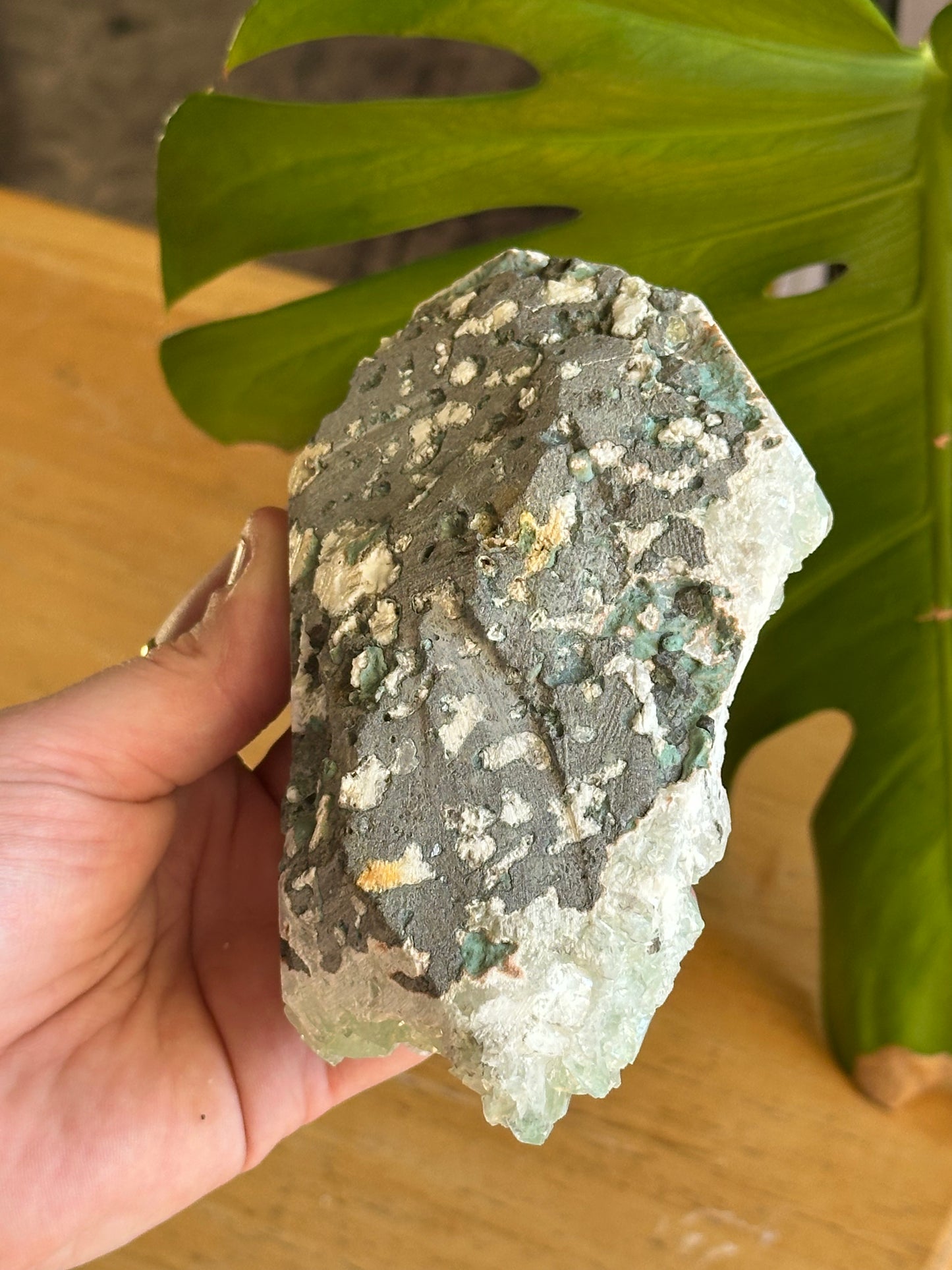 413.4g Raw Green Apophyllite Statement Display Piece