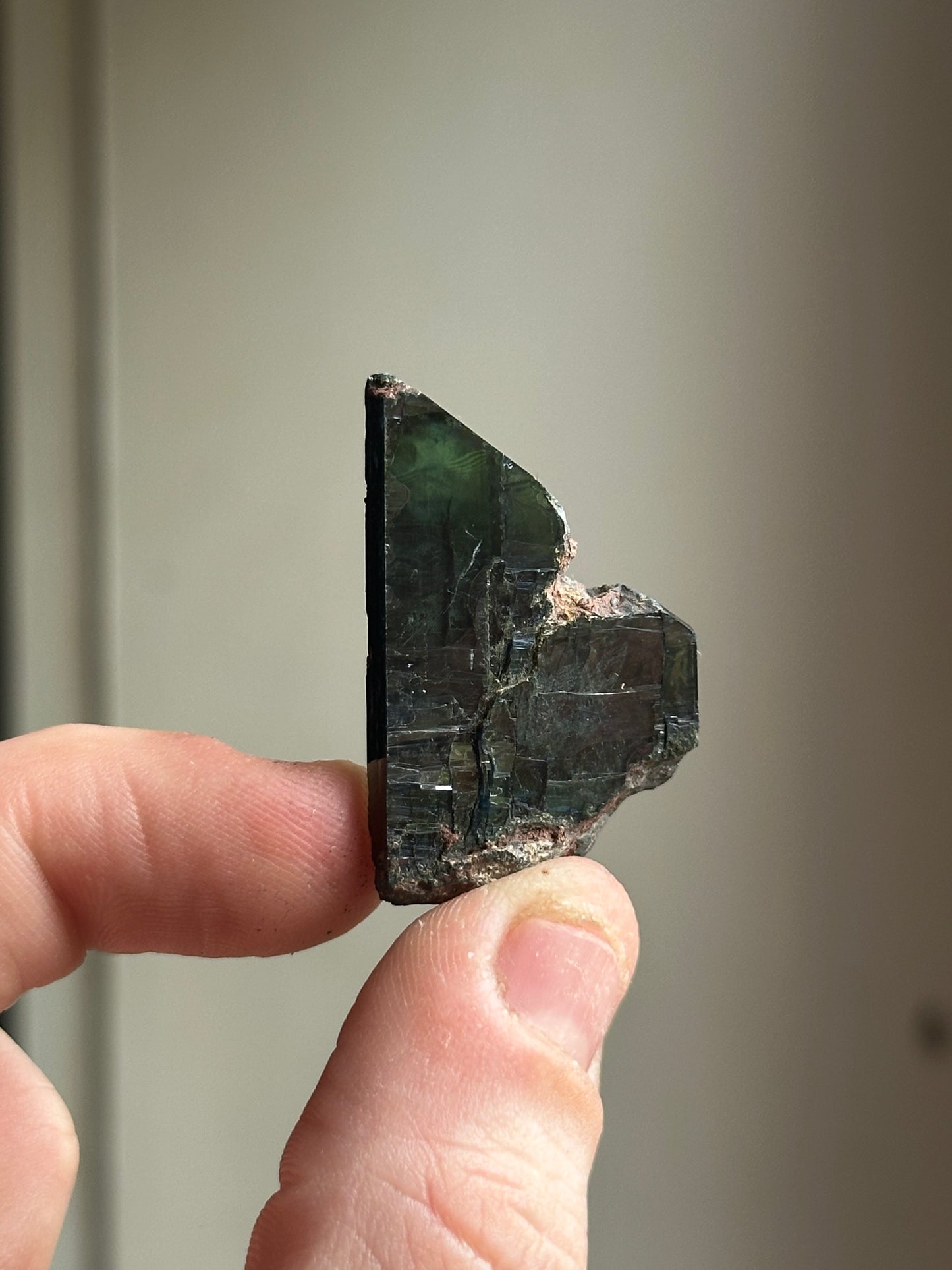 7.0g Raw Deep Green Vivianite Crystal Specimen