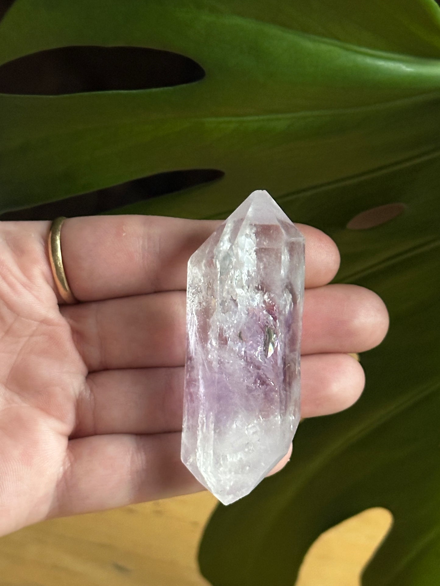 53.88g Raw Double-Terminated Brandberg Amethyst Quartz Crystal