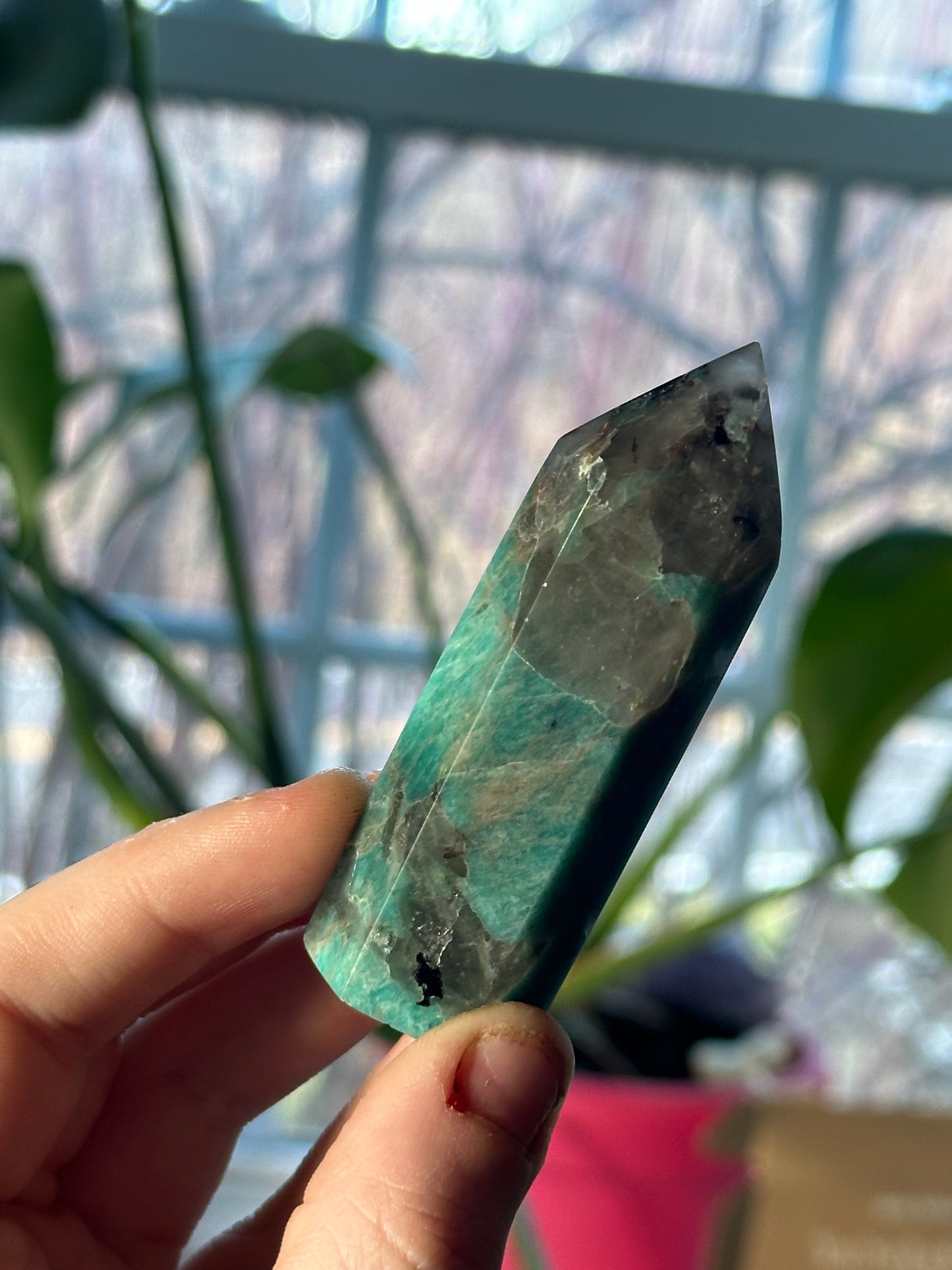 Amazonite & Smoky Quartz Tower 1