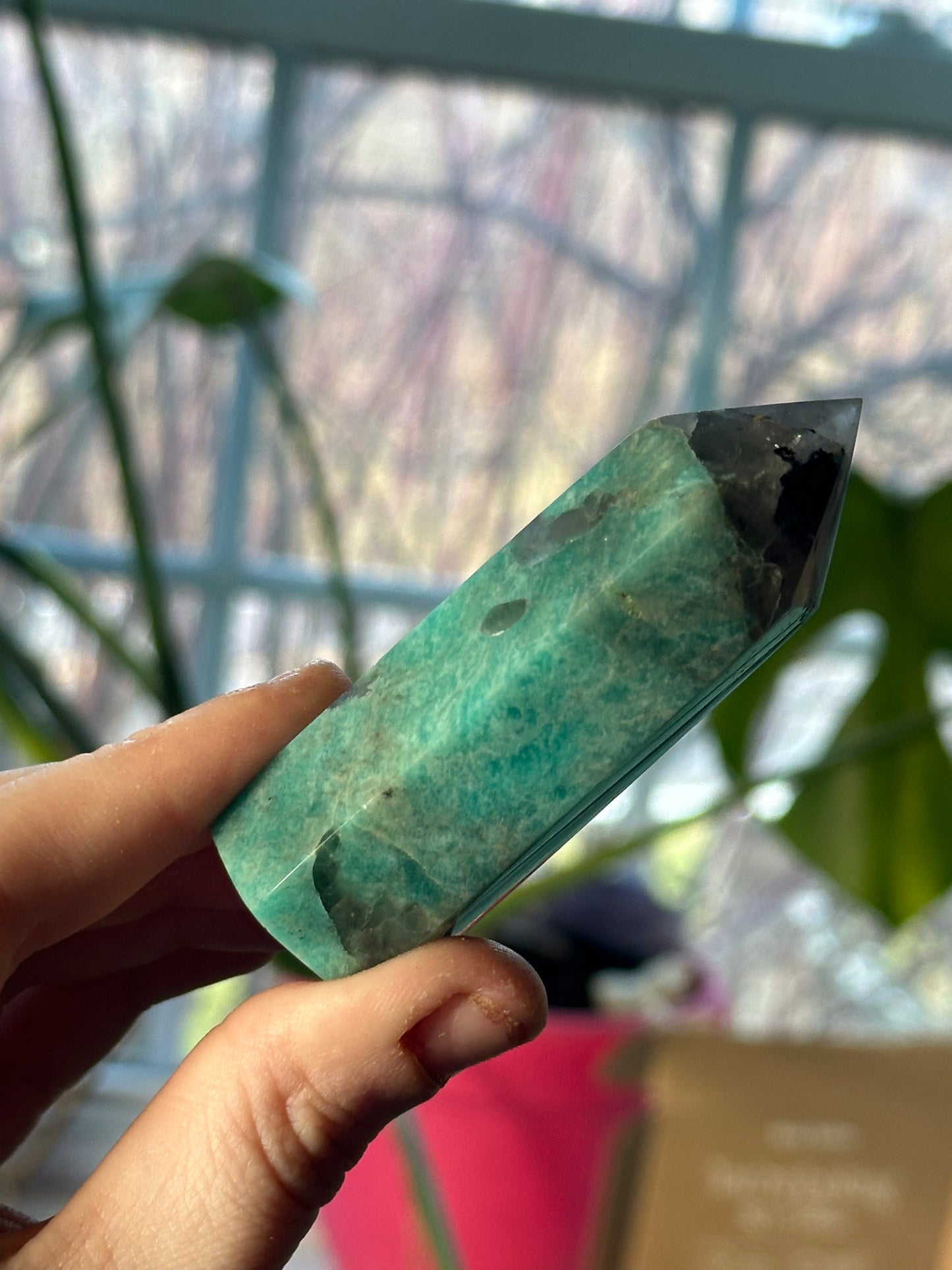Amazonite & Smoky Quartz Tower 1