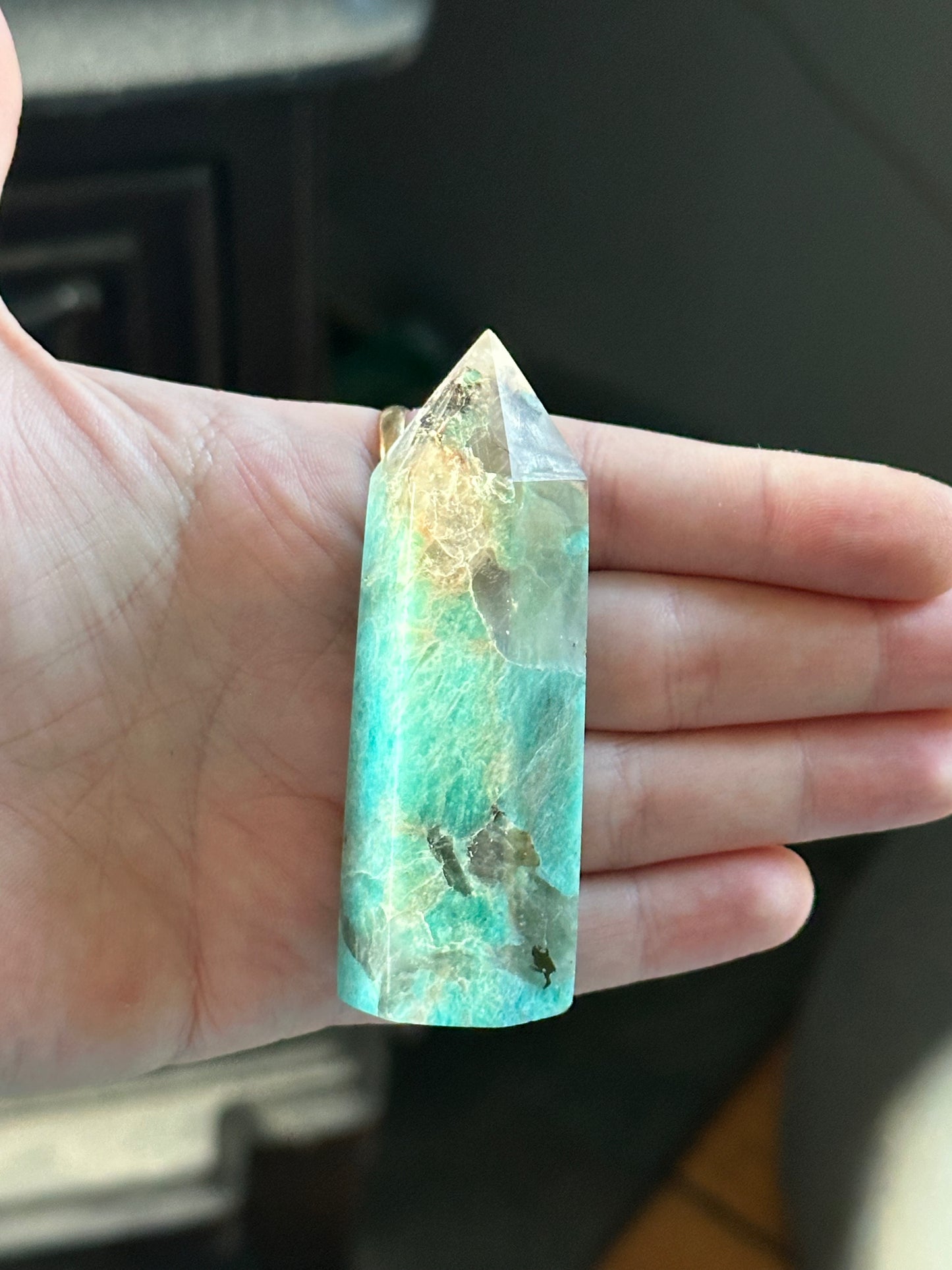 Amazonite & Smoky Quartz Tower 1