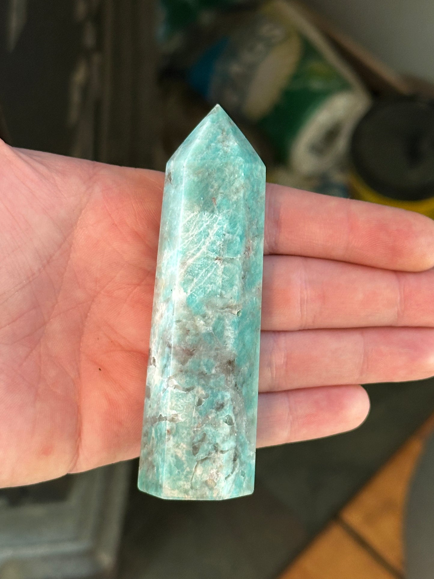 Amazonite & Smoky Quartz Tower 6