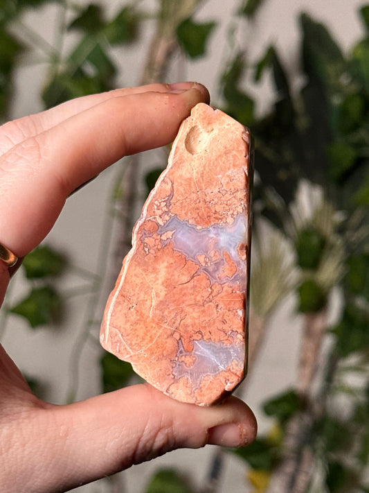Pink Agate Freeform Carving 3