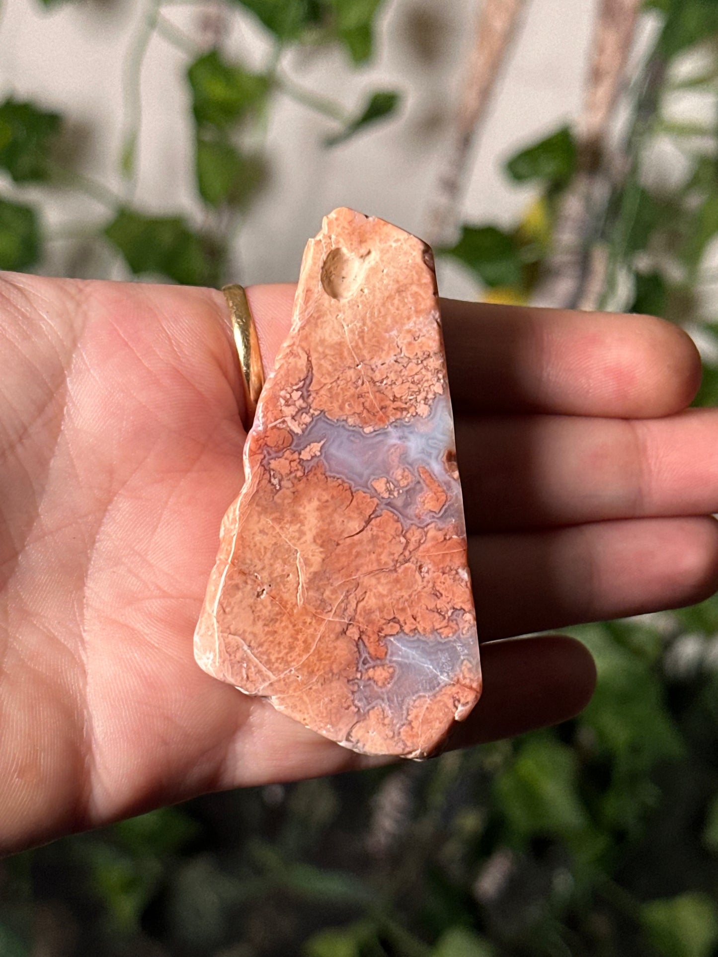Pink Agate Freeform Carving 3