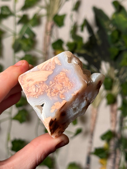 Pink Agate Freeform Carving 8