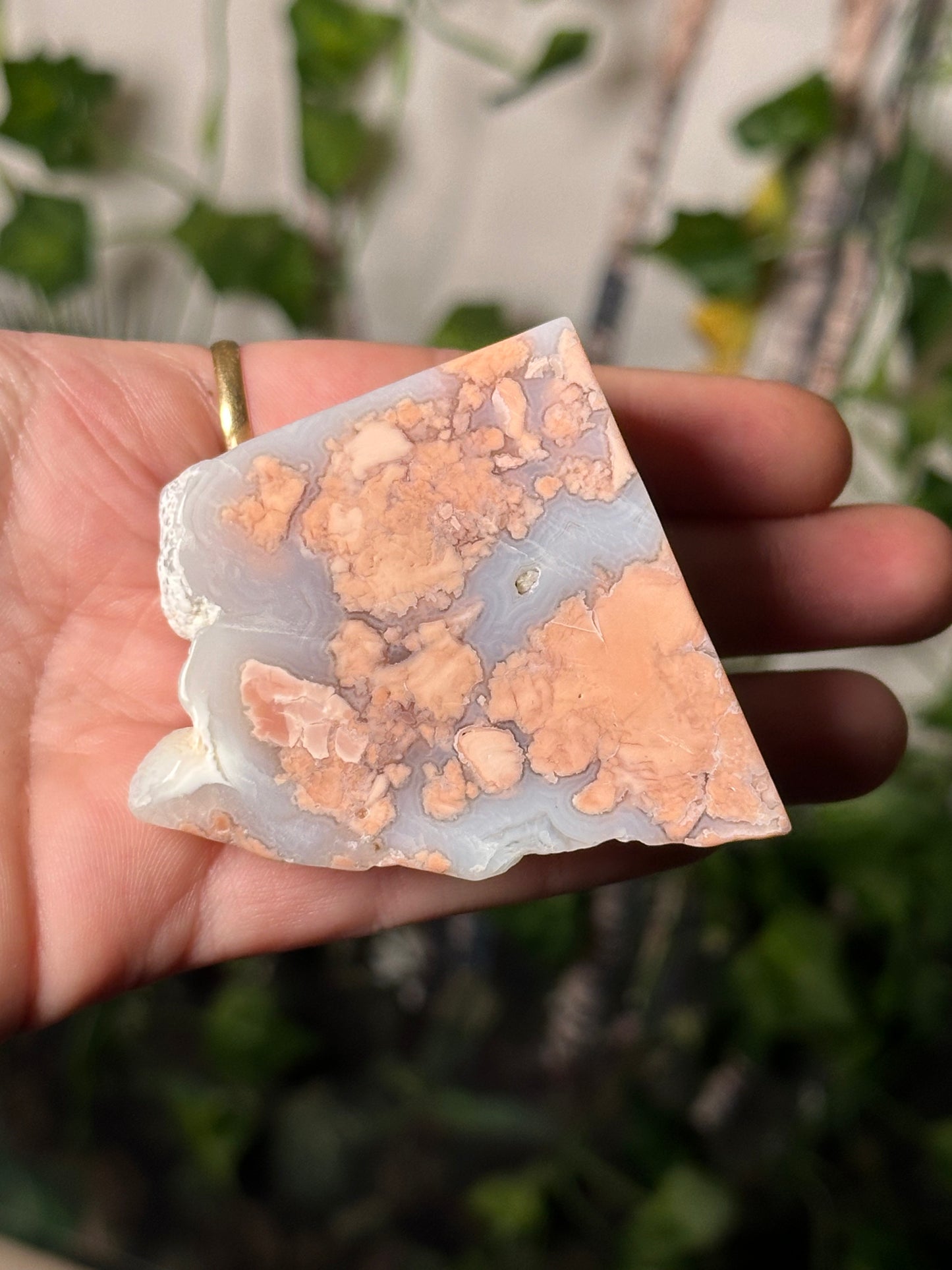 Pink Agate Freeform Carving 8