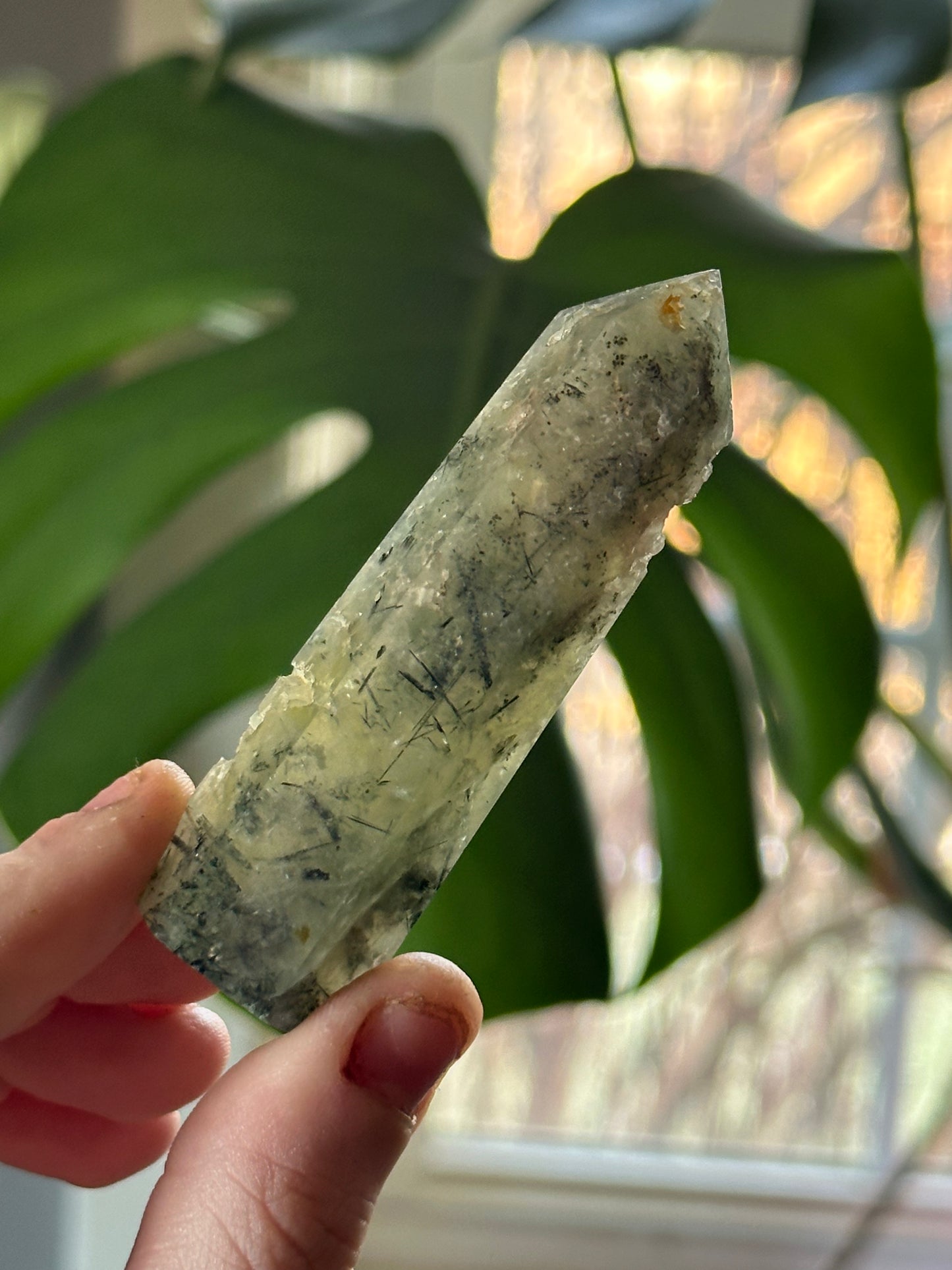 Prehnite with Epidote Tower 3