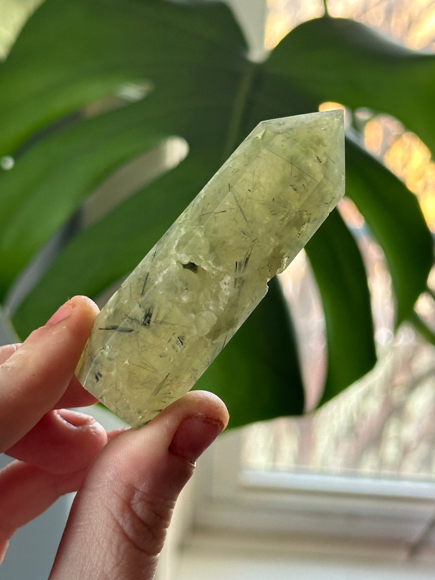 Prehnite with Epidote Tower 4