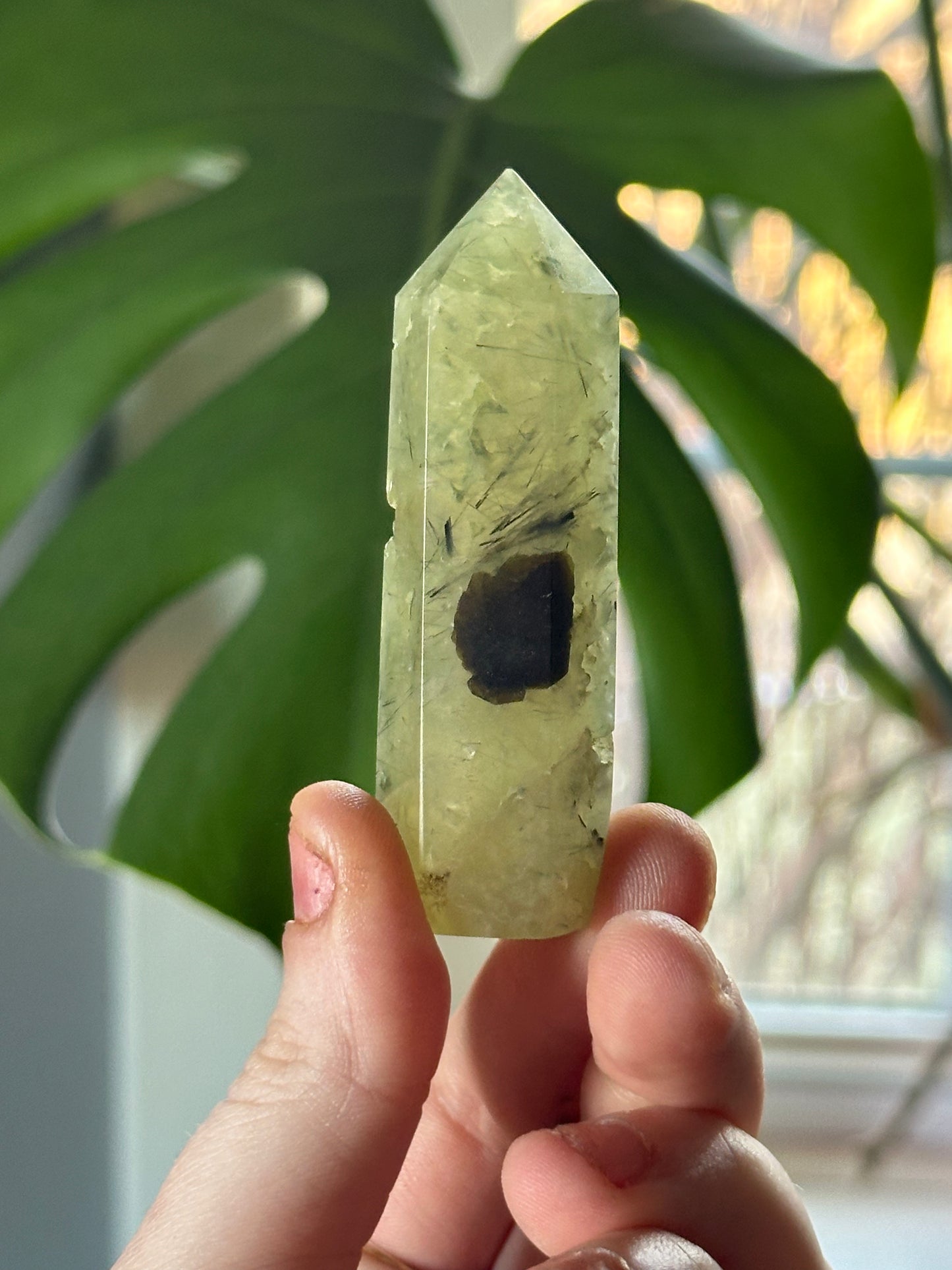 Prehnite with Epidote Tower 4