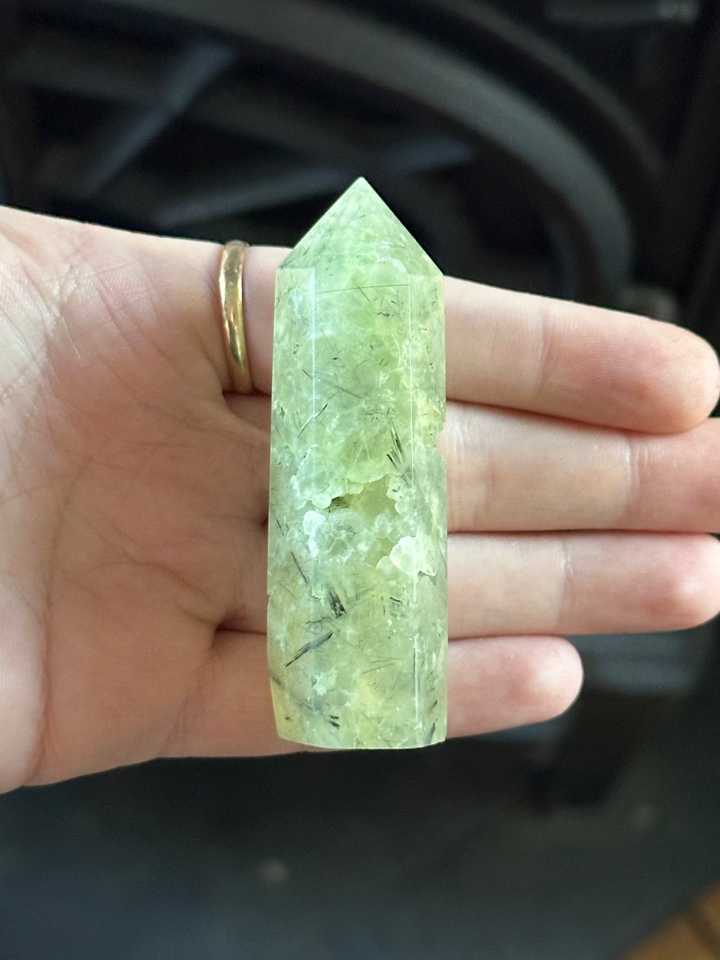 Prehnite with Epidote Tower 4