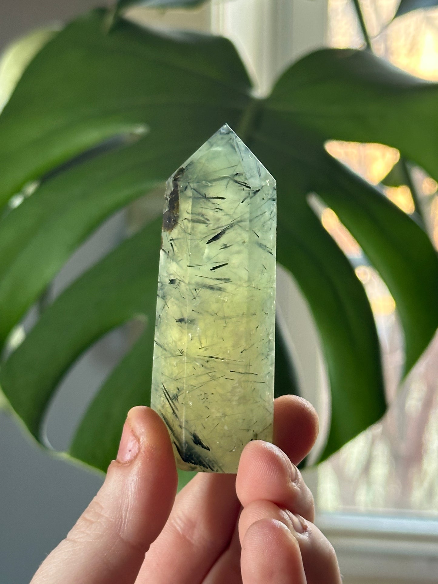 Prehnite with Epidote Tower 6