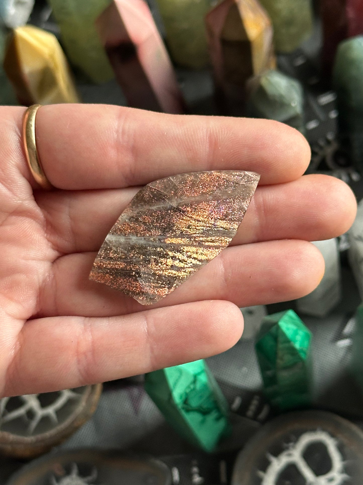 10.61g Half-Polished Purple Haze Sunstone 2