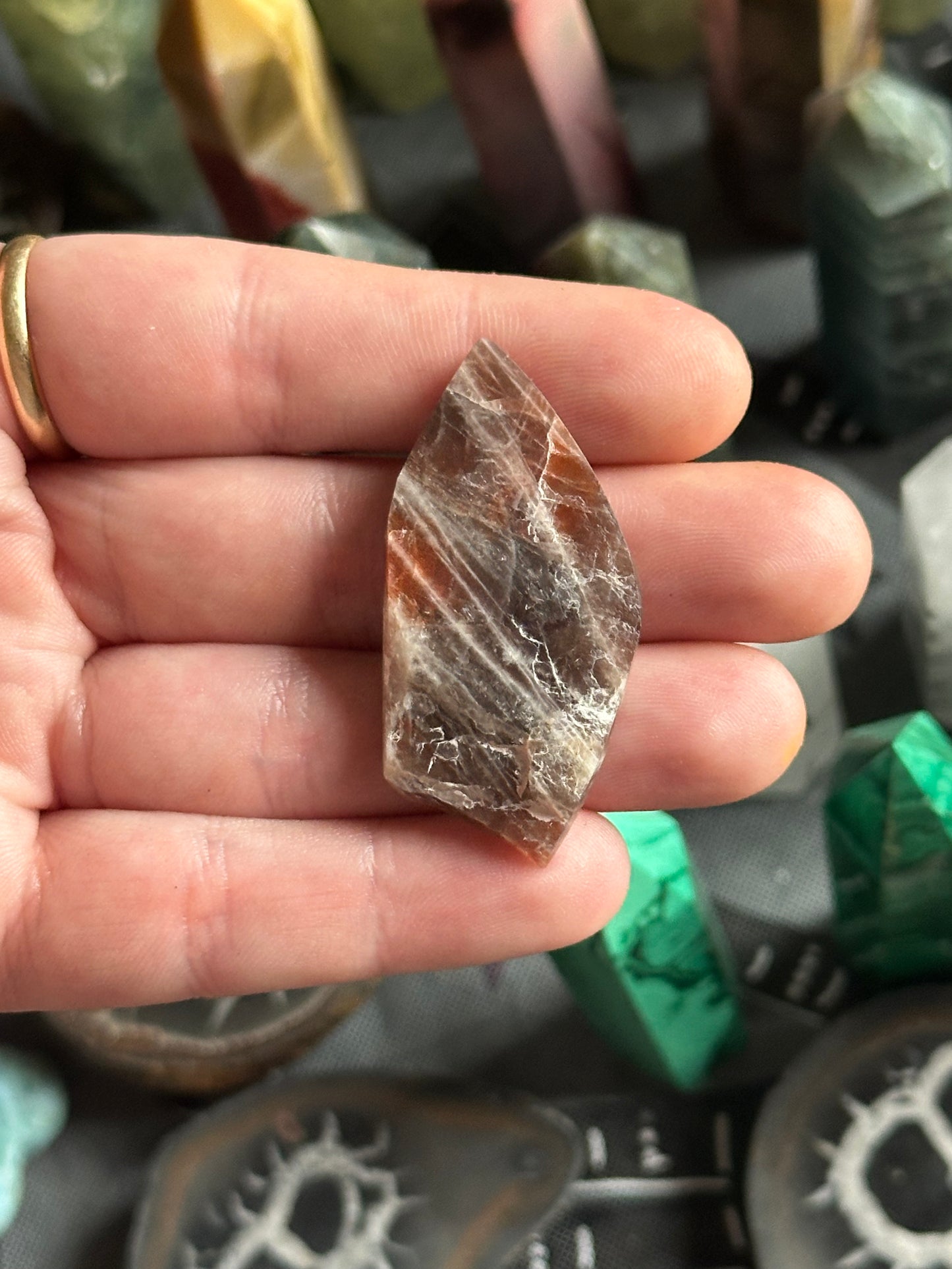 10.61g Half-Polished Purple Haze Sunstone 2