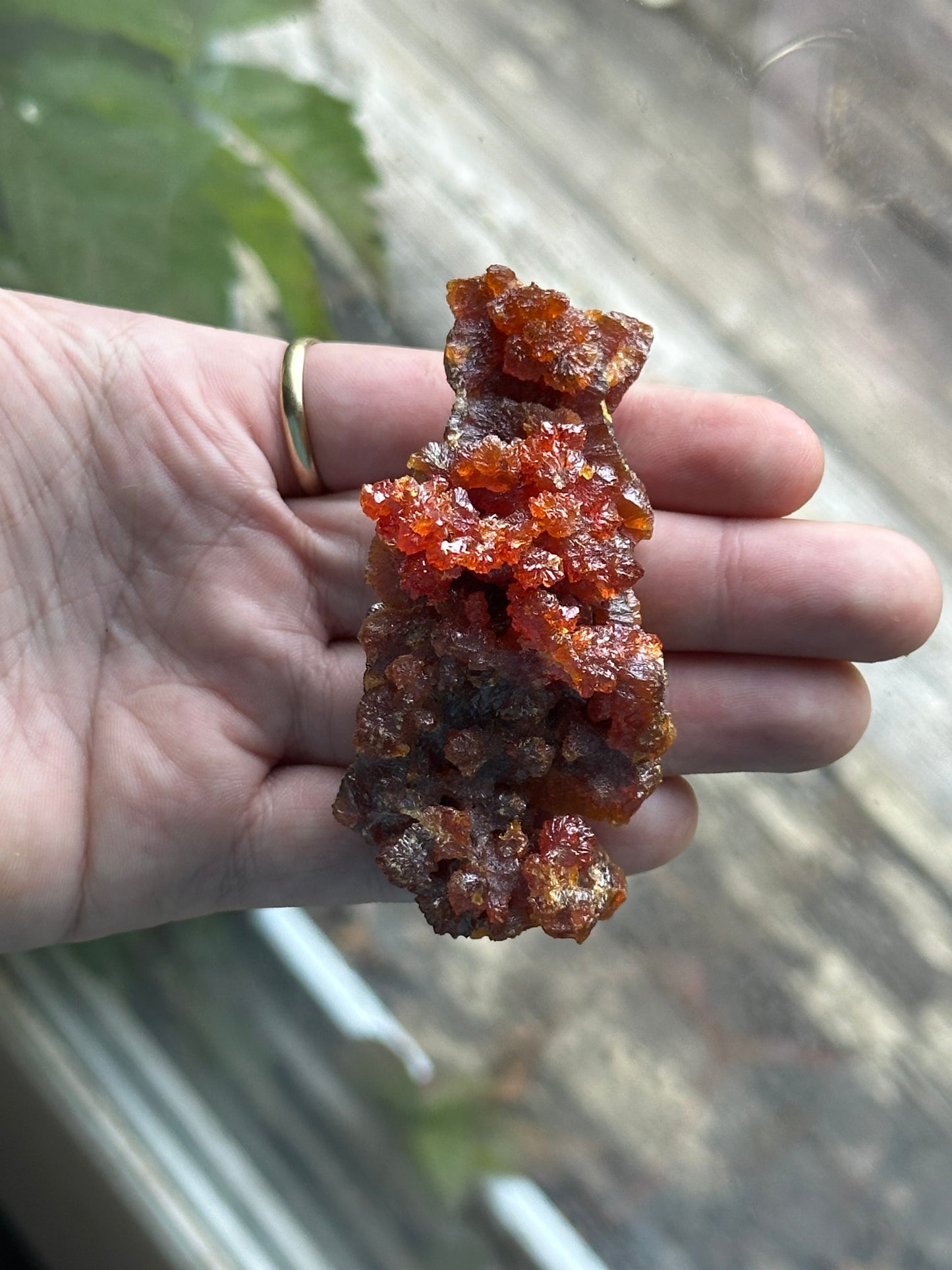 106.8g Raw Zincite (Zinc Oxide) Crystal Druzy MANMADE/Anthropogenic