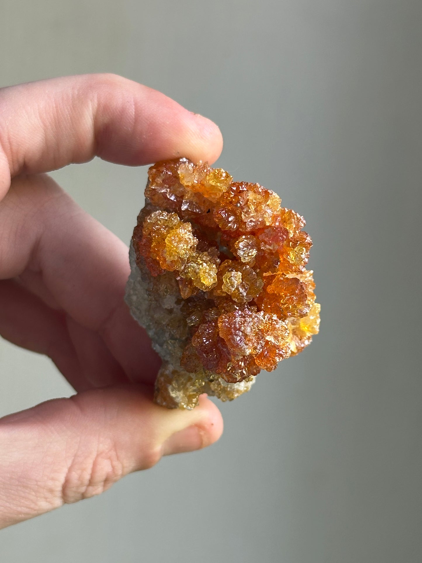 85.95g Raw Zincite (Zinc Oxide) Crystal Druzy MANMADE/Anthropogenic