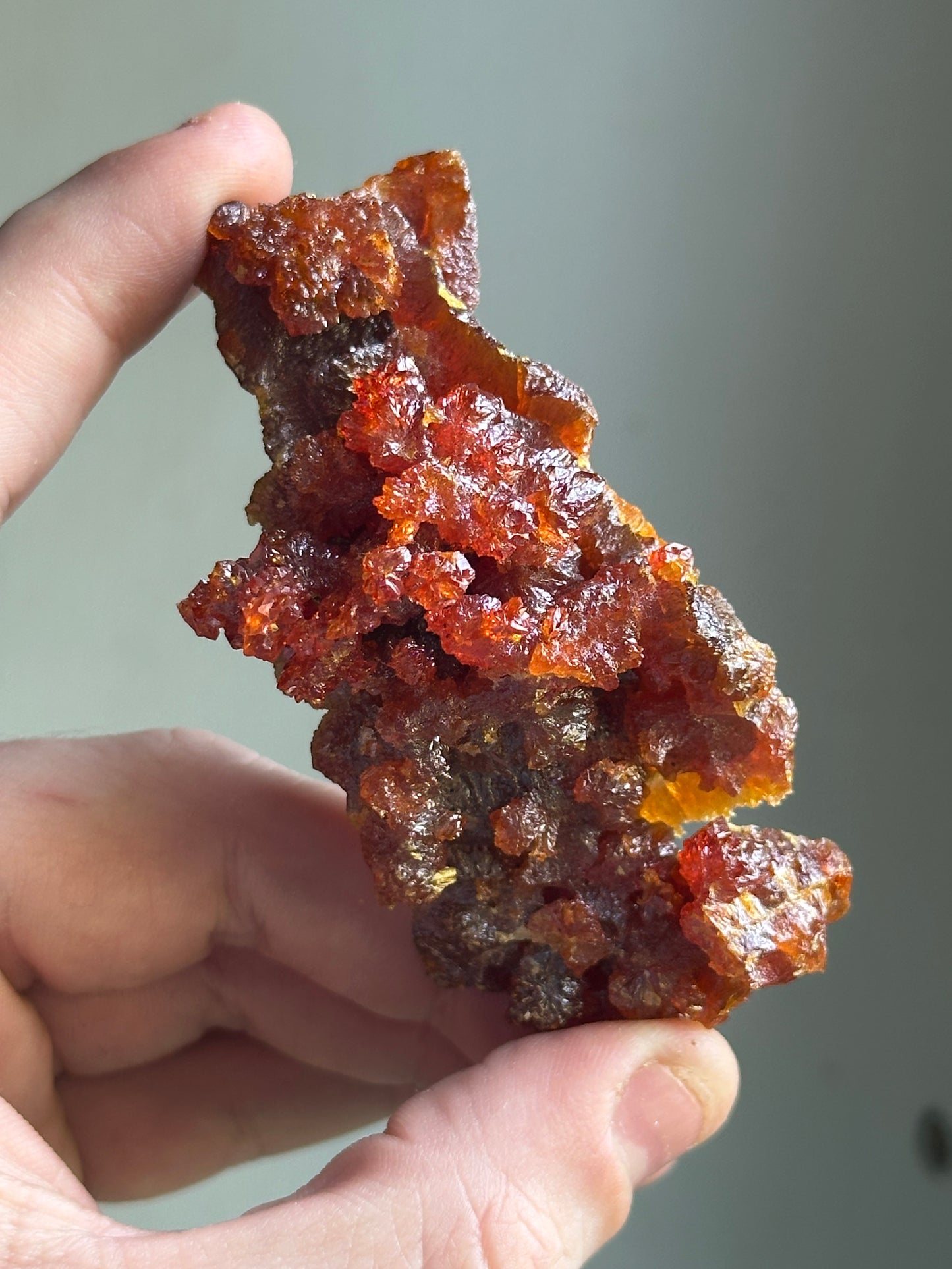 106.8g Raw Zincite (Zinc Oxide) Crystal Druzy MANMADE/Anthropogenic