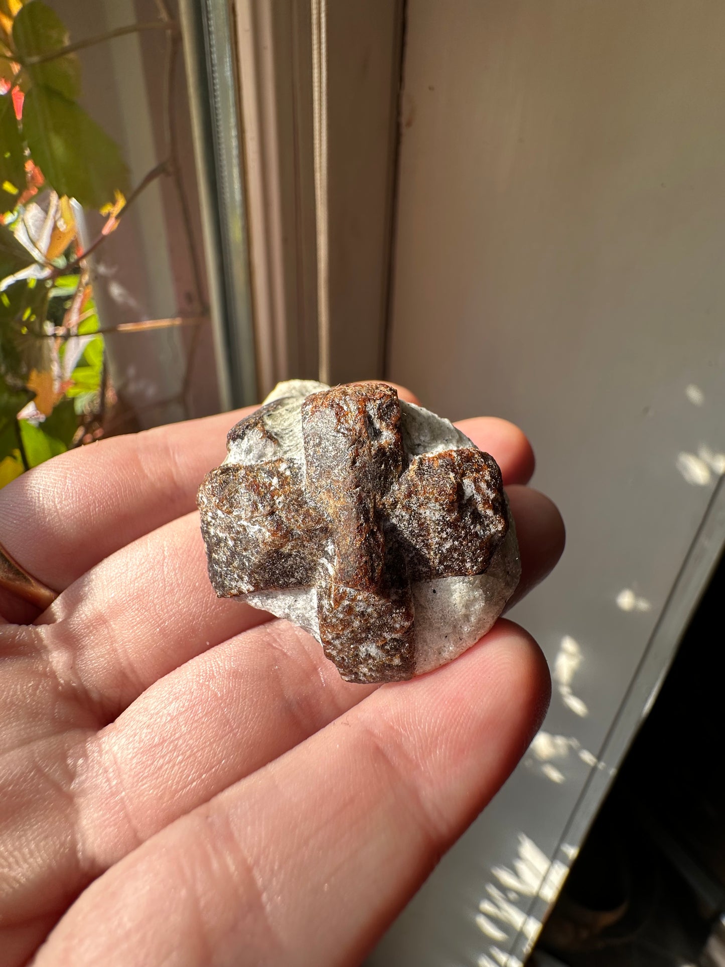 33.18g Rare “St. George’s Cross” Staurolite in Sparkling Mica Schist Matrix