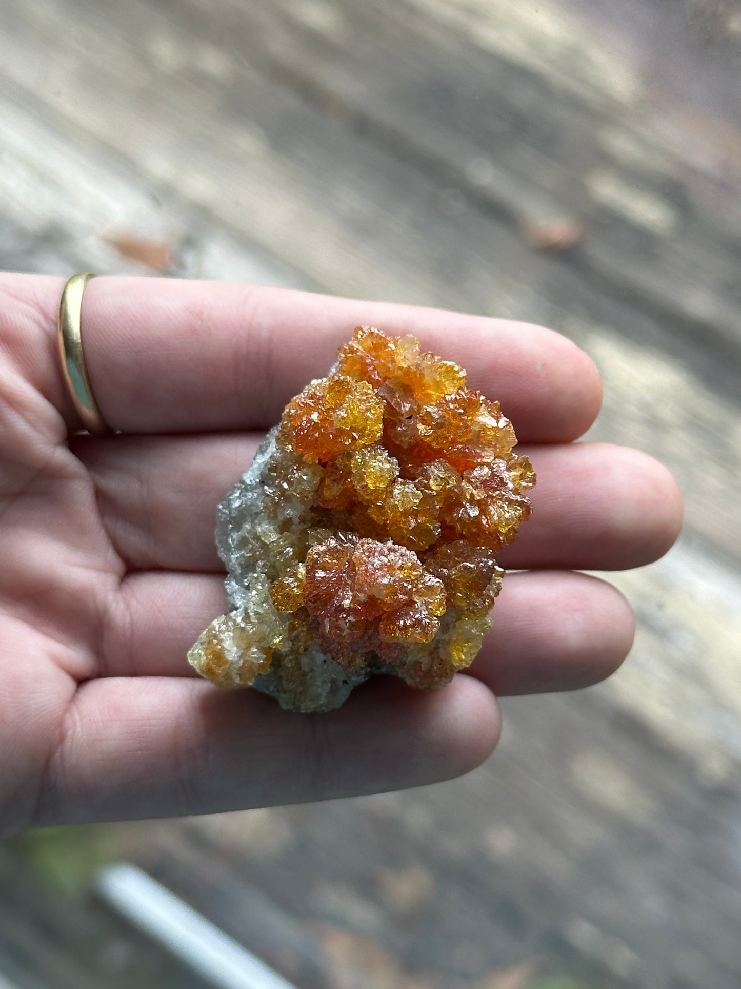 85.95g Raw Zincite (Zinc Oxide) Crystal Druzy MANMADE/Anthropogenic
