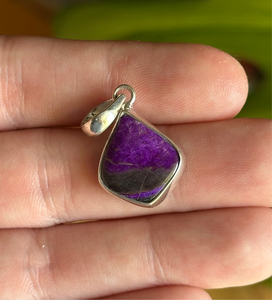 2.65g Polished Sugilite Sterling Silver Pendant