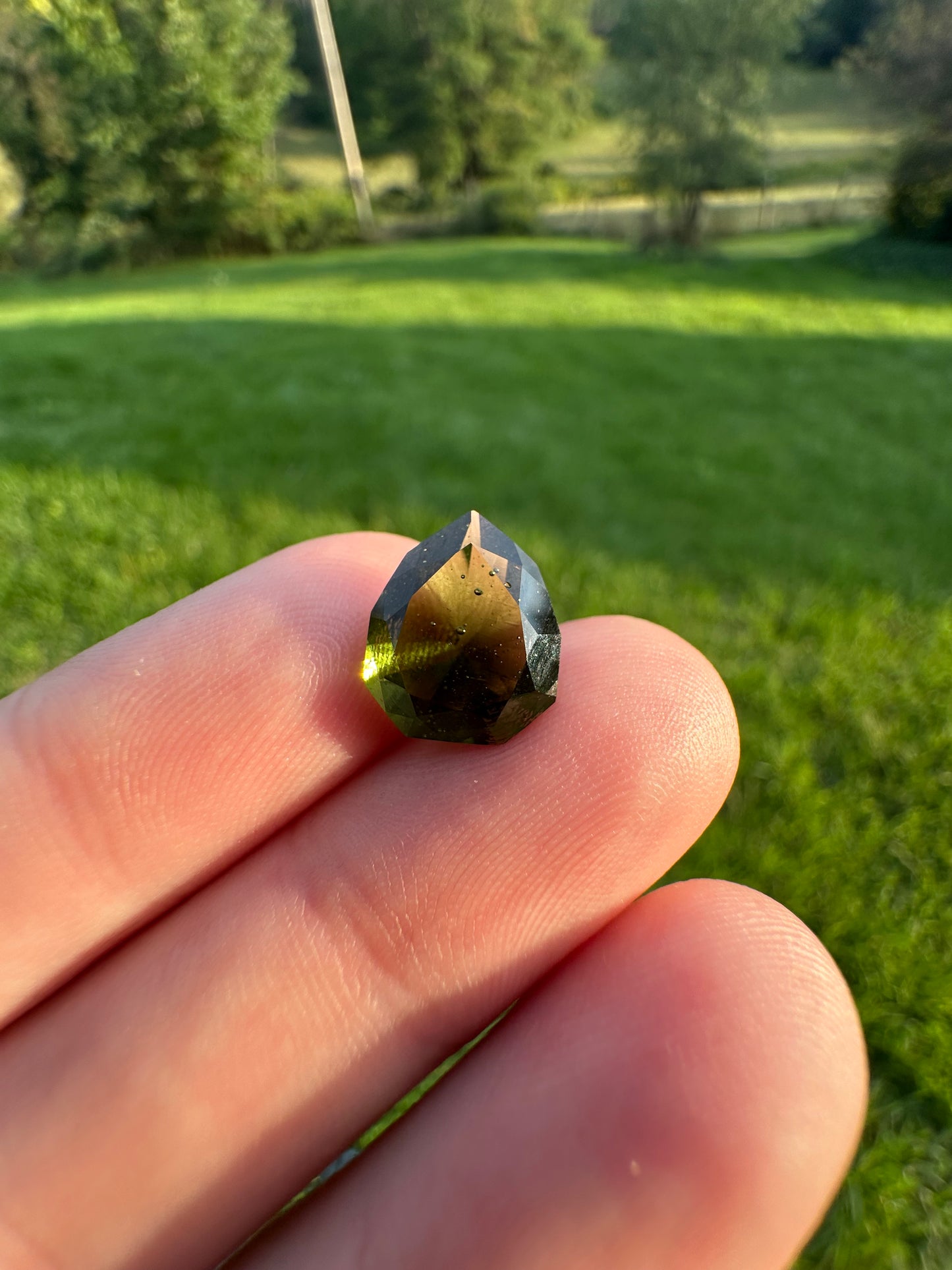 3.35ct Fancy-Cut Faceted Moldavite Gemstone
