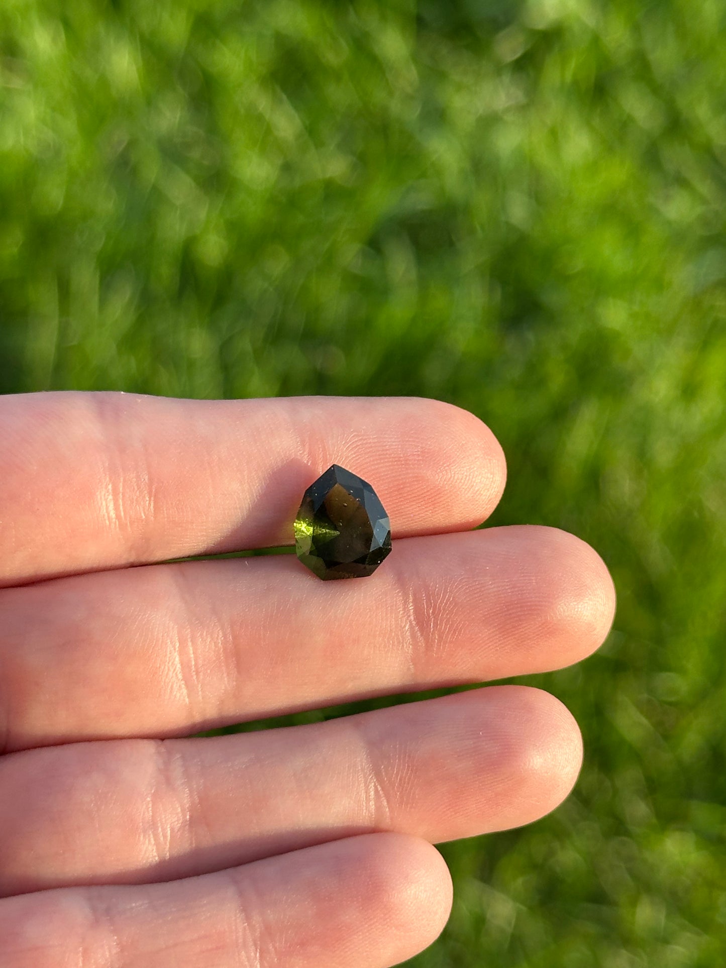 3.35ct Fancy-Cut Faceted Moldavite Gemstone