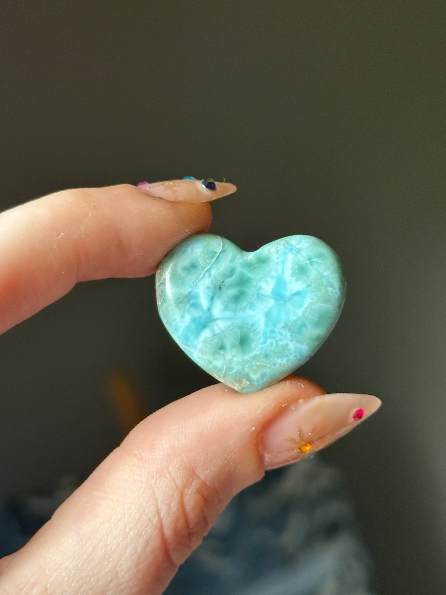 8.9g Larimar Heart Carving