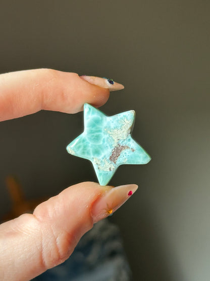 8.3g Larimar Star Carving