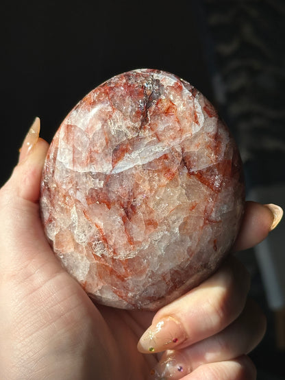 Hematoid Fire Quartz Cut Base Freeform