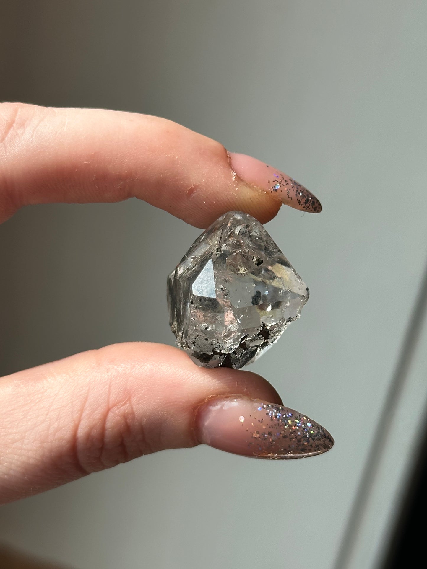 15.65g Raw Natural Herkimer Diamond Quartz Crystal 3