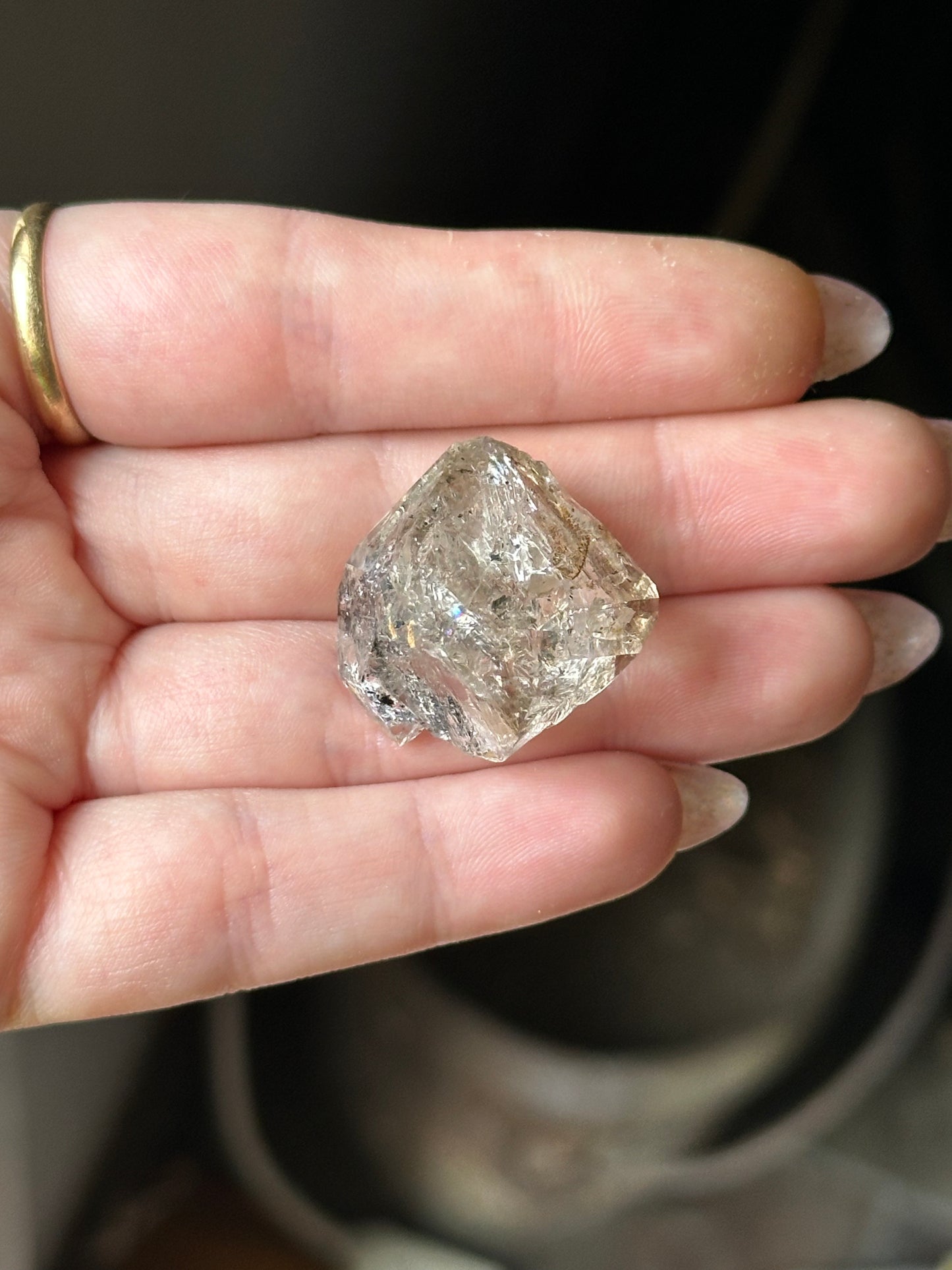 12.59g Raw Natural Herkimer Diamond Quartz Crystal 7