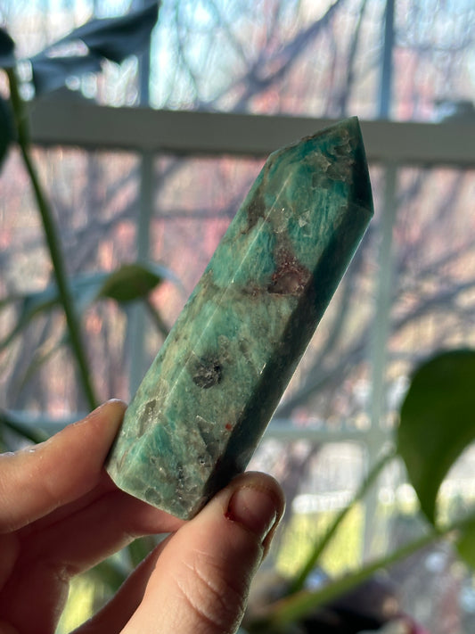 Amazonite & Smoky Quartz Tower 4