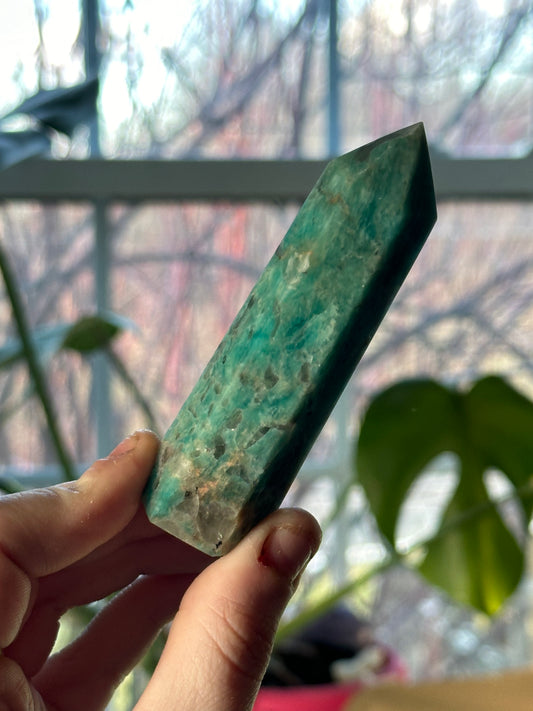 Amazonite & Smoky Quartz Tower 5