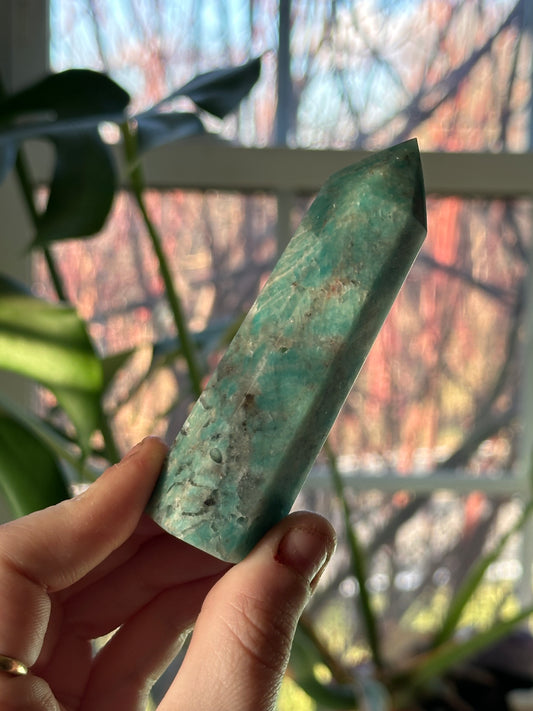 Amazonite & Smoky Quartz Tower 6