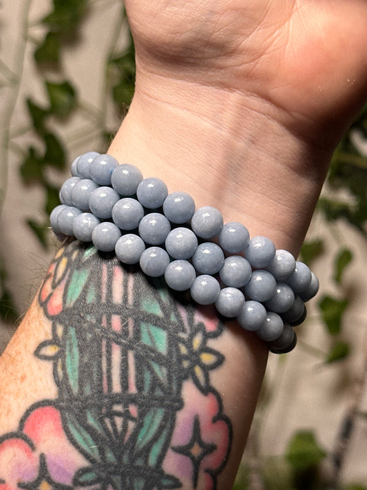 8mm Angelite Stretch Bracelet