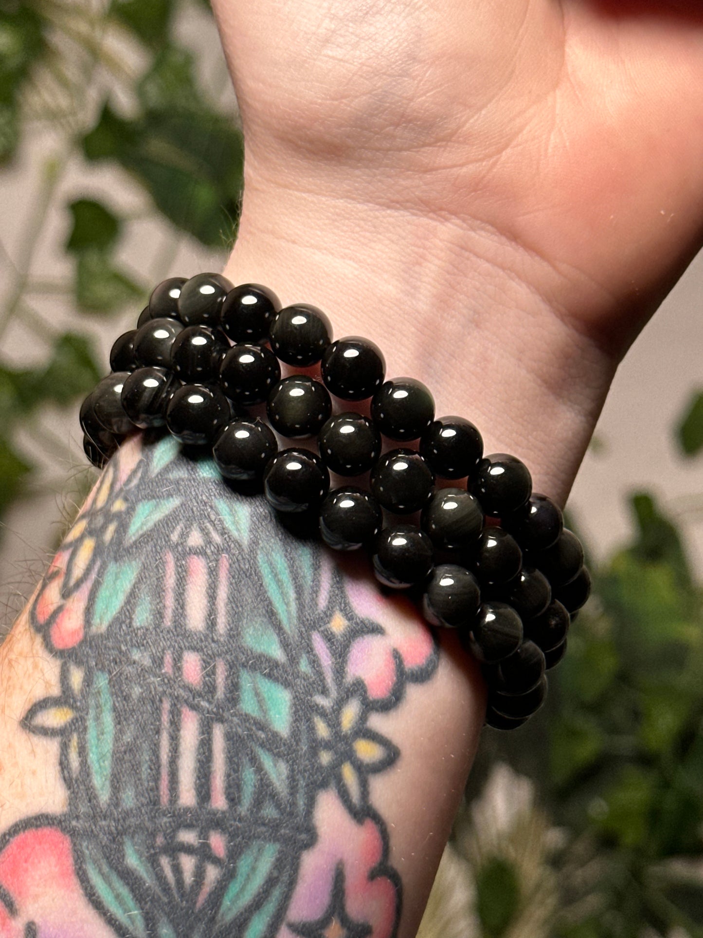 8mm Rainbow Obsidian Stretch Bracelet