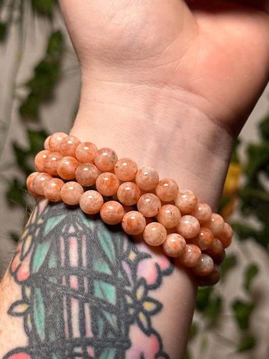 8mm Sunstone Stretch Bracelet