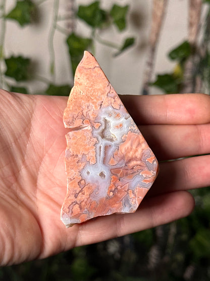 Pink Agate Freeform Carving 1