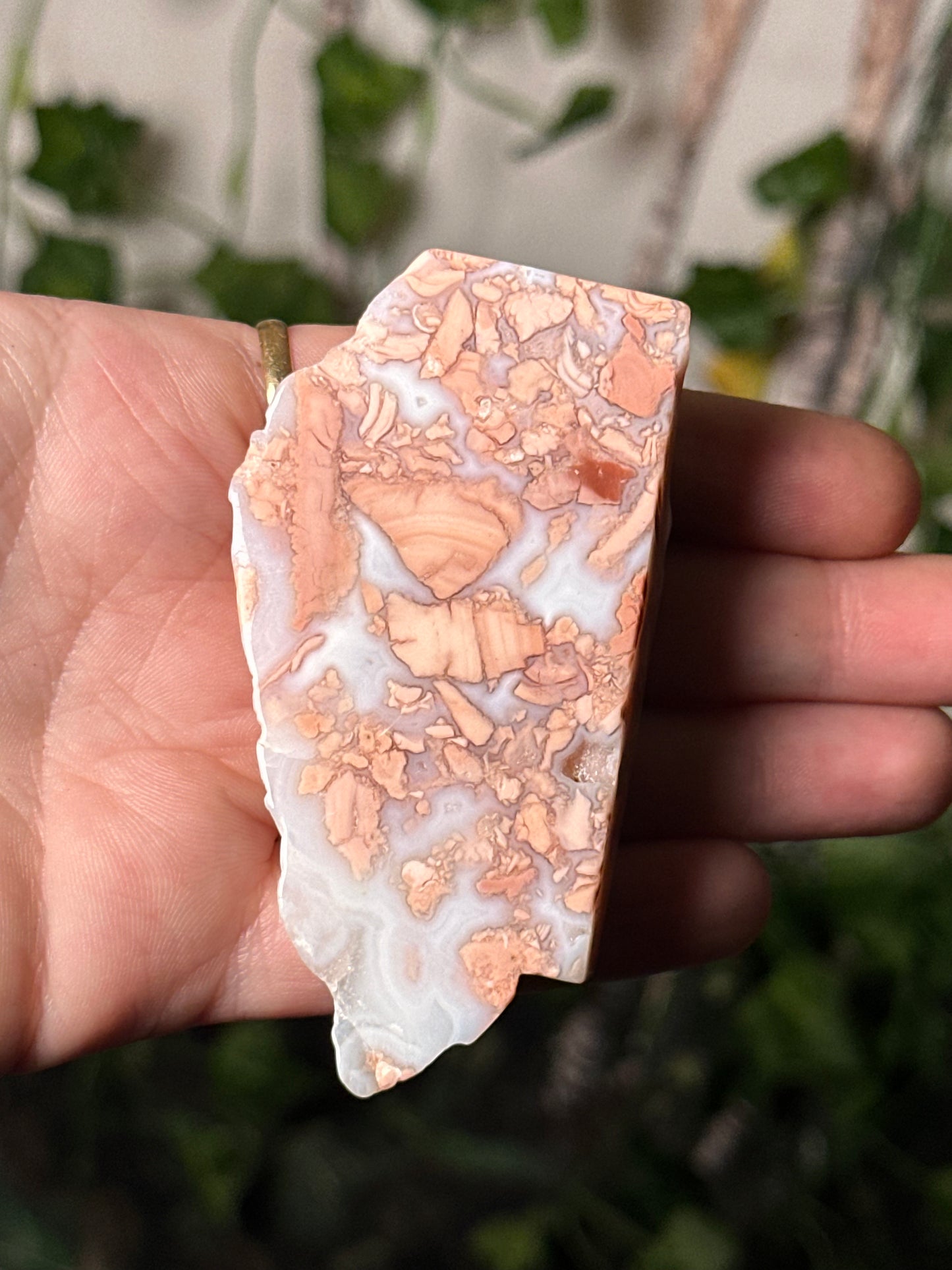 Pink Agate Freeform Carving 6