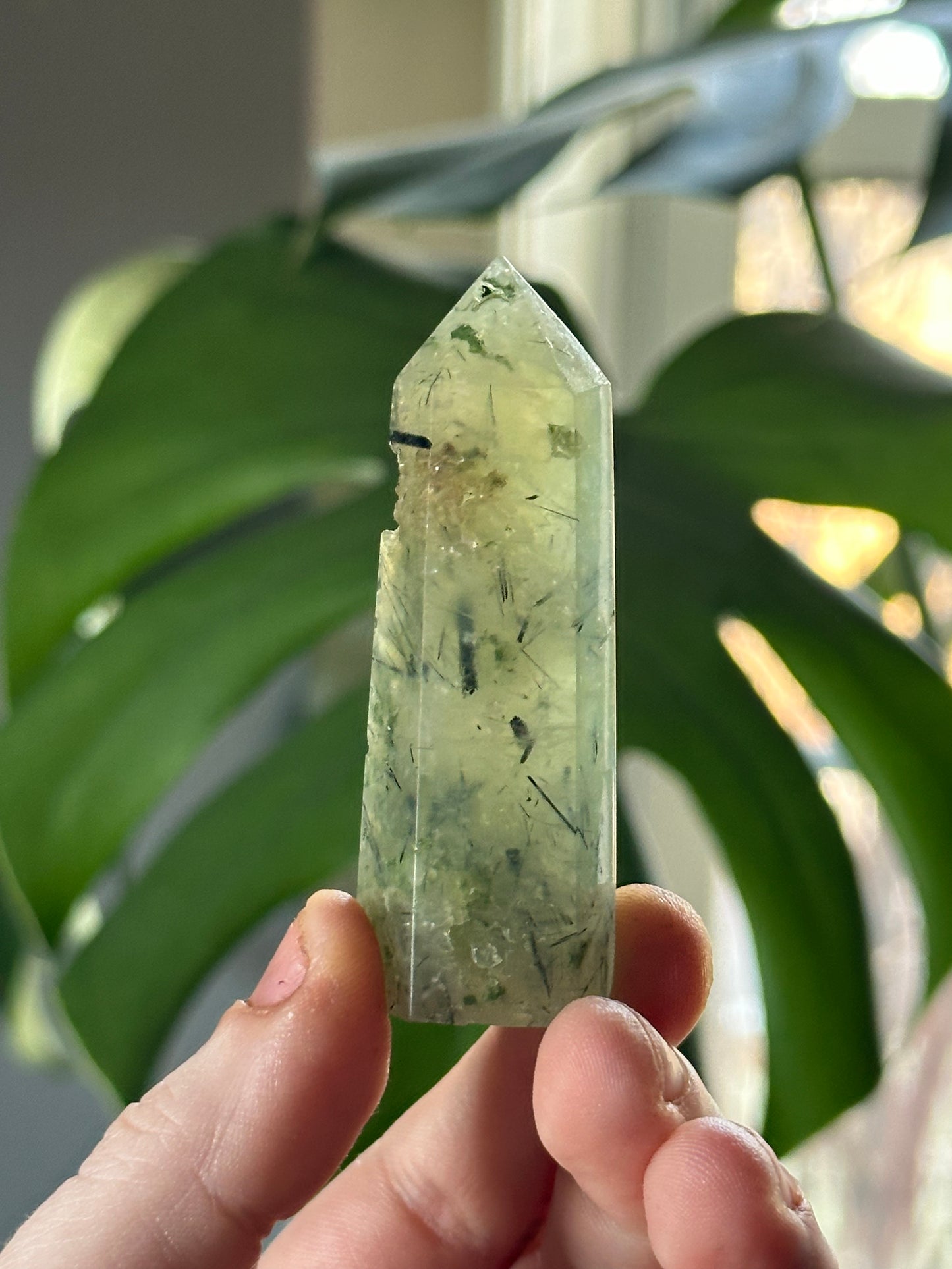 Prehnite with Epidote Tower 1