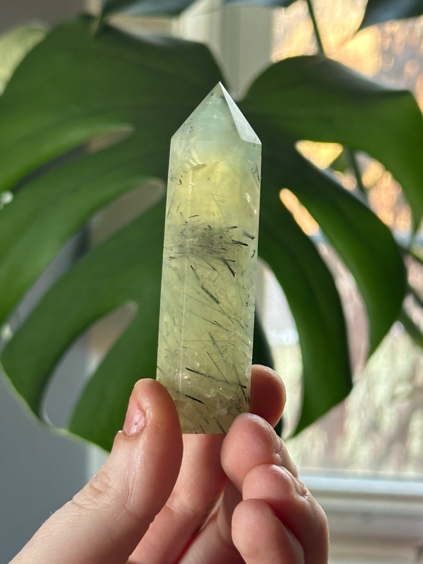 Prehnite with Epidote Tower 5