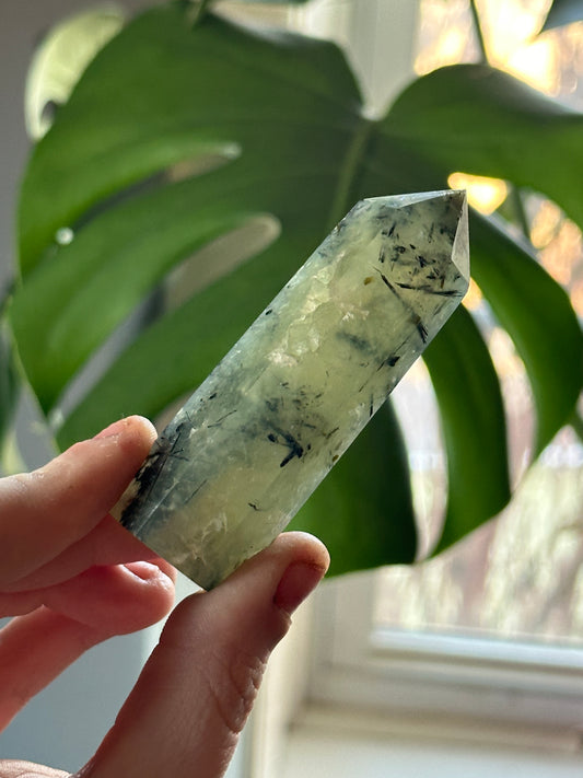 Prehnite with Epidote Tower 7