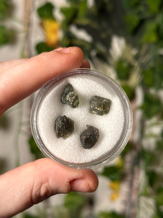 2.18g Raw Natural Moldavite Lot (4 pieces)