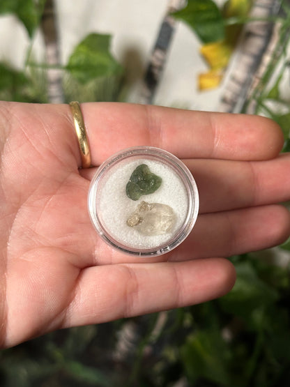 Moldavite & Herkimer Diamond Quartz Combo 1